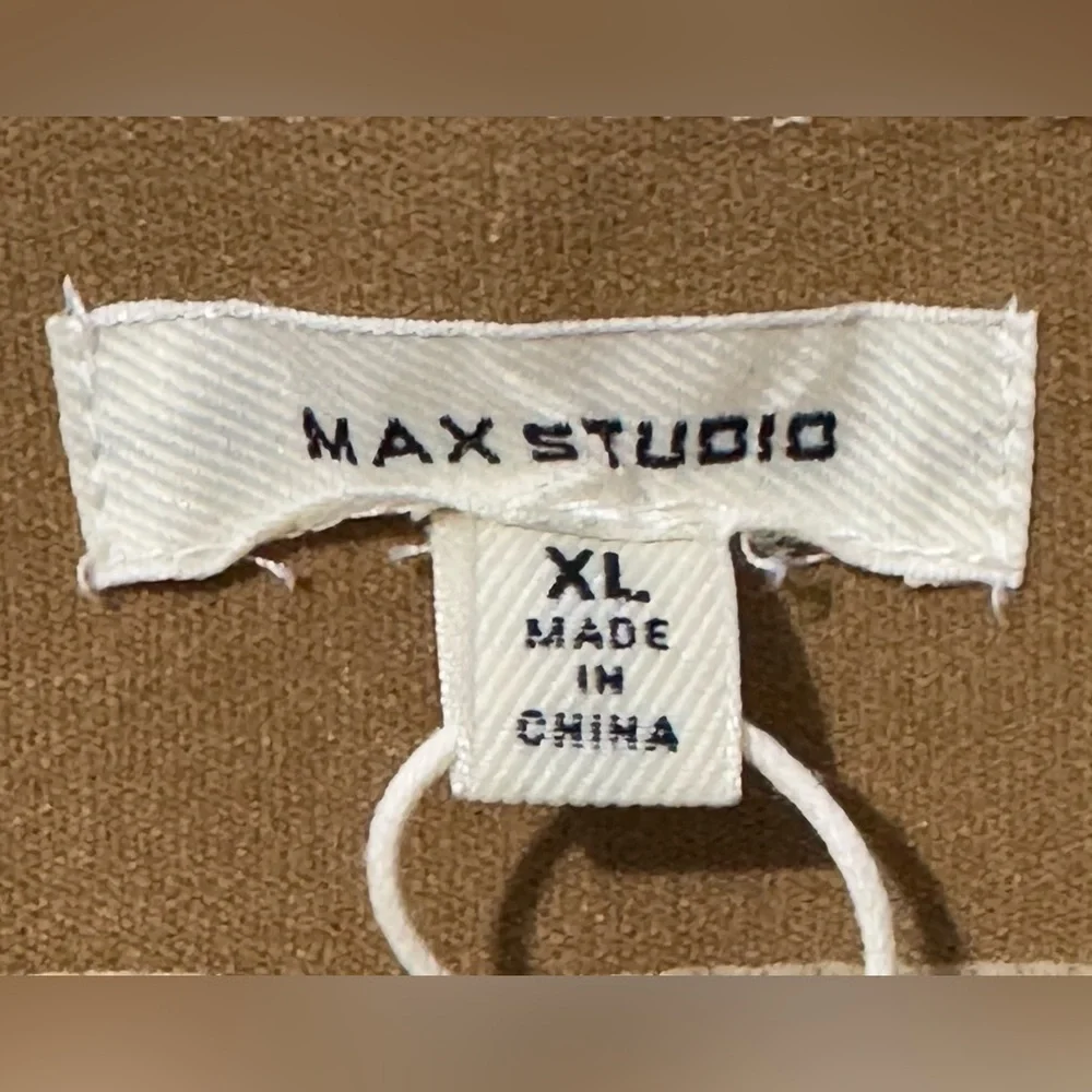 2 for $25 Max Studio Ladies Beige Tan Faux Suede Leggings Size L XL NWT